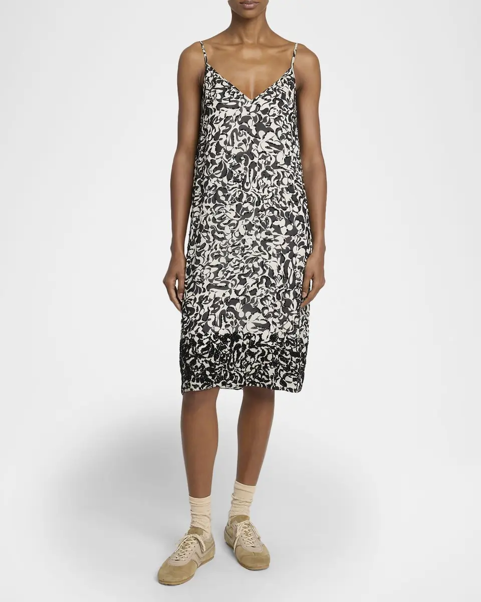 Dries Van Noten Denya Embroidered Sleeveless Midi Dress | Thumbnail 2