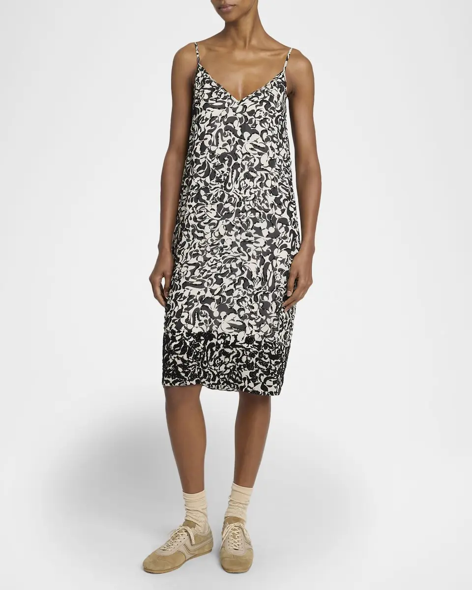 Dries Van Noten Denya Embroidered Sleeveless Midi Dress | Thumbnail 4
