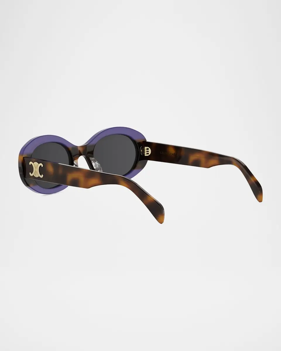 Celine Triomphe 52mm Oval Acetate Sunglasses | Thumbnail 2