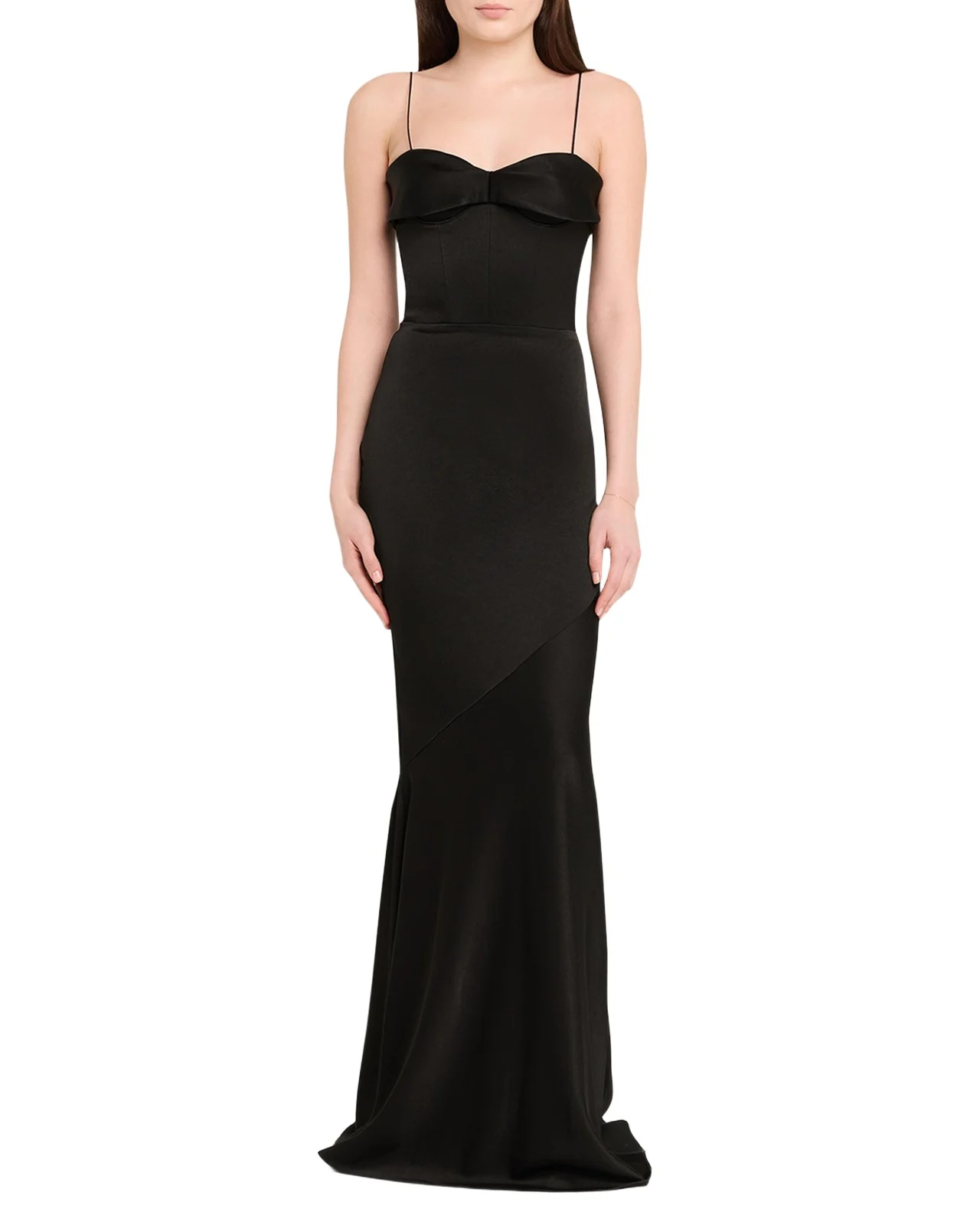 Cupped Draped Satin Gown Cupped Draped Satin Gown