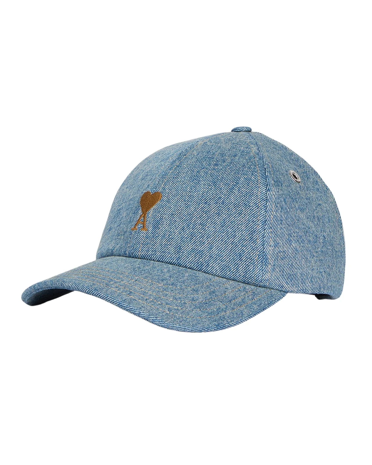 AMI PARIS Men's Denim Ami De Coeur Embroidery Baseball Cap