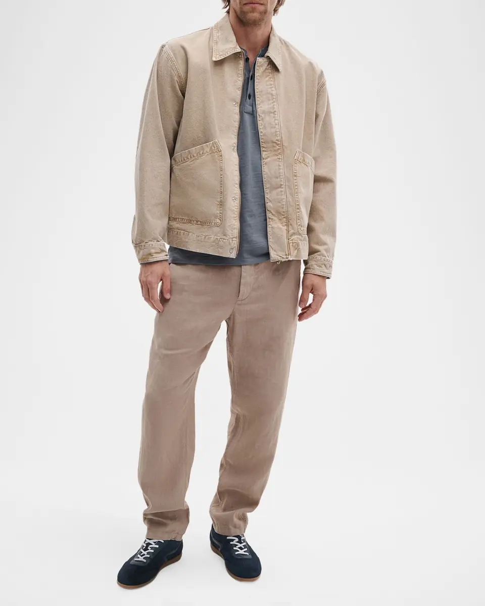 rag & bone Men's Evan Stretch-Waistband Linen Trousers | Thumbnail 2 rag & bone Men's Evan Stretch-Waistband Linen Trousers | Thumbnail 2
