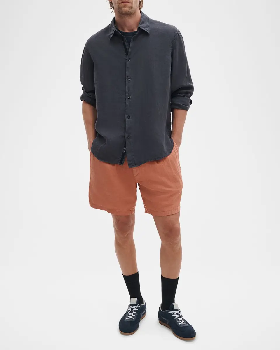 rag & bone Men's Finch Linen Button-Down Shirt | Thumbnail 2 rag & bone Men's Finch Linen Button-Down Shirt | Thumbnail 2