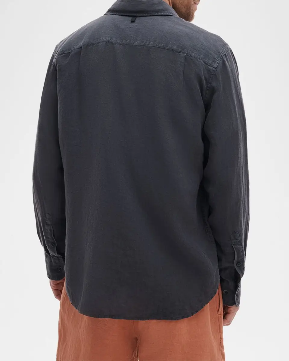rag & bone Men's Finch Linen Button-Down Shirt | Thumbnail 3 rag & bone Men's Finch Linen Button-Down Shirt | Thumbnail 3