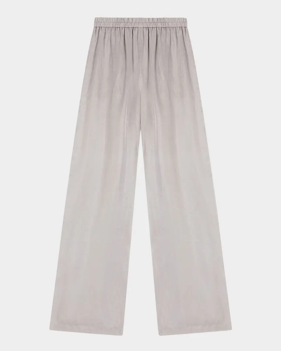 Emporio Armani Shiny Wide-Leg Trousers | Thumbnail 2 Emporio Armani Shiny Wide-Leg Trousers | Thumbnail 2