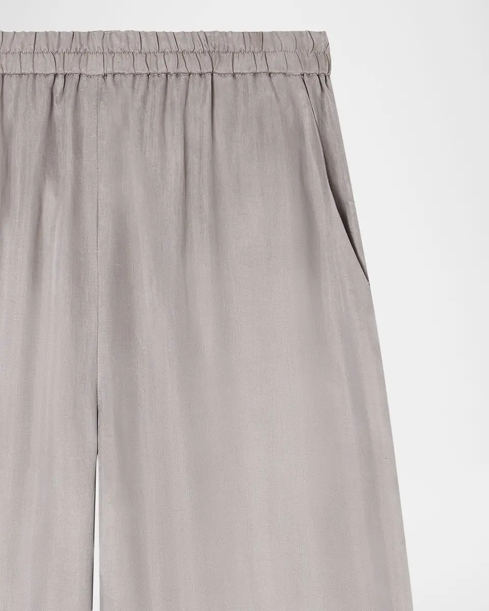 Emporio Armani Shiny Wide-Leg Trousers | Thumbnail 4 Emporio Armani Shiny Wide-Leg Trousers | Thumbnail 4