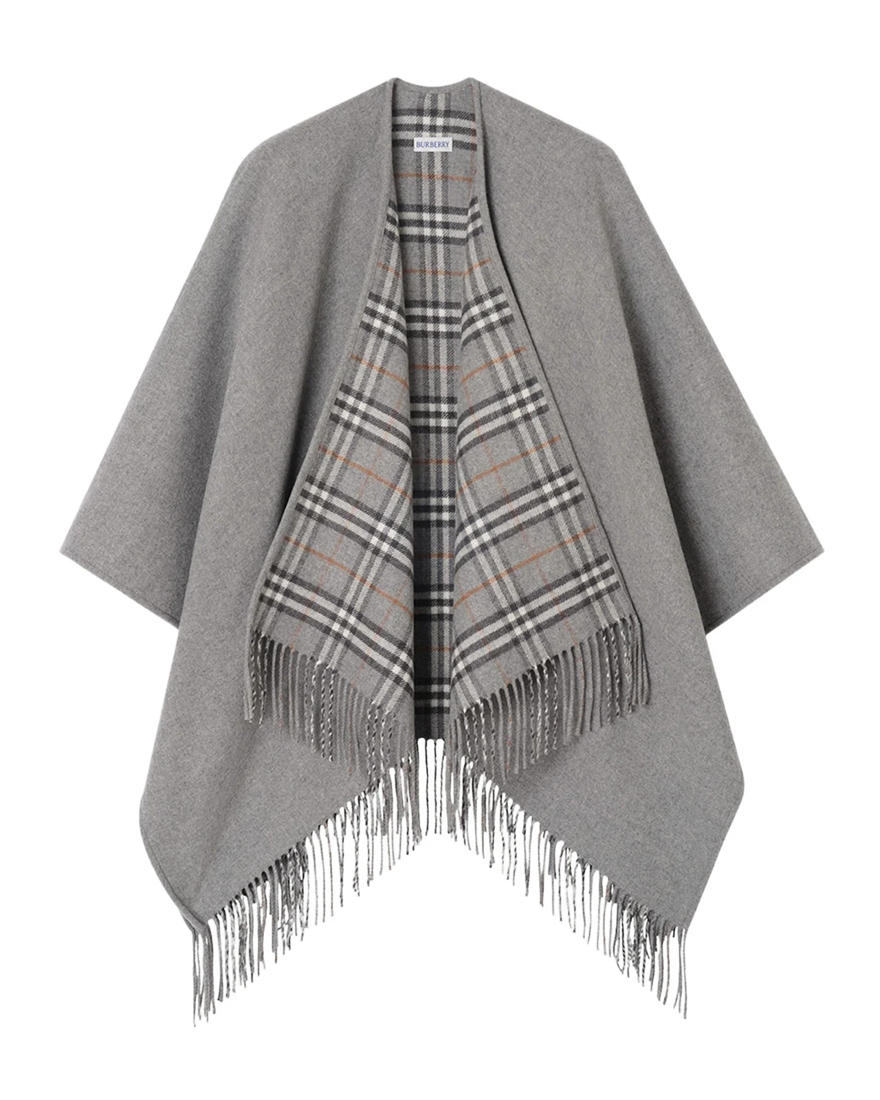 Burberry Reversible Check Wool Cape