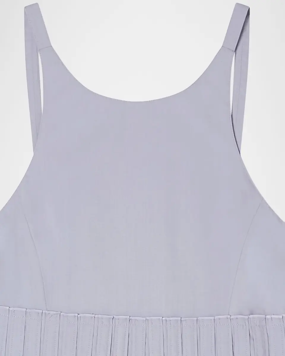 Emporio Armani Pleated Cotton Poplin Midi Dress | Thumbnail 4