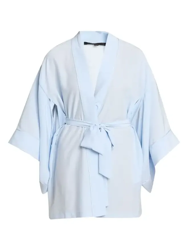 Cutout-Sleeve Silk Charmeuse Kimono Robe Cutout-Sleeve Silk Charmeuse Kimono Robe
