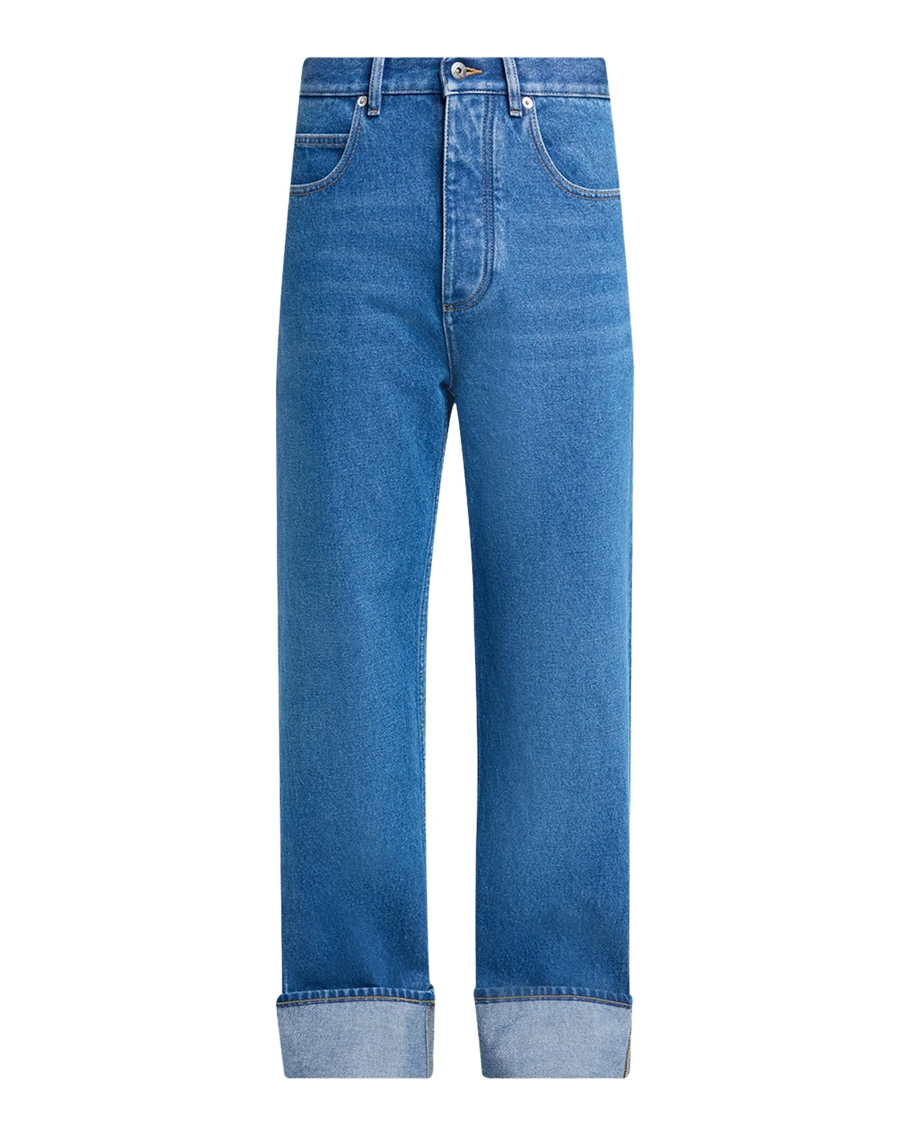 Bottega Veneta Men's Turn-Up Cuff Straight-Leg Jeans