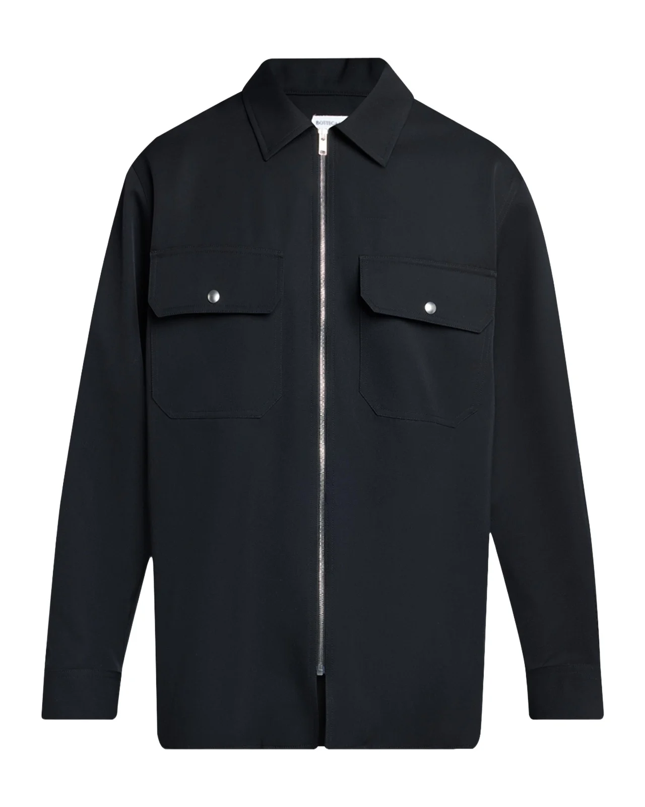 Men's Oversized Wool Flap-Pocket Shirt Jacket