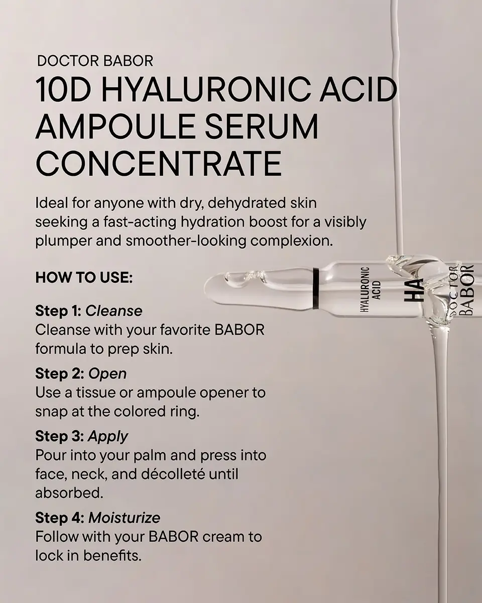 Babor 10D Hyaluronic Acid Ampoules, 7-Piece Set | Thumbnail 5 Babor 10D Hyaluronic Acid Ampoules, 7-Piece Set | Thumbnail 5