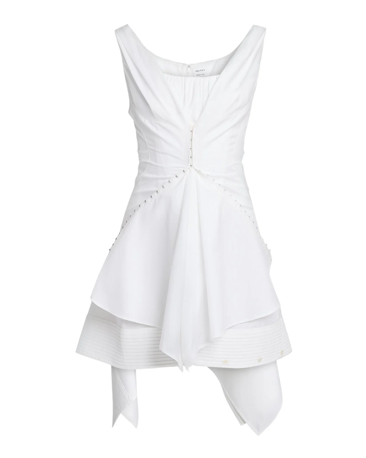 Striped Cotton Cinched Handkerchief Mini Dress Striped Cotton Cinched Handkerchief Mini Dress