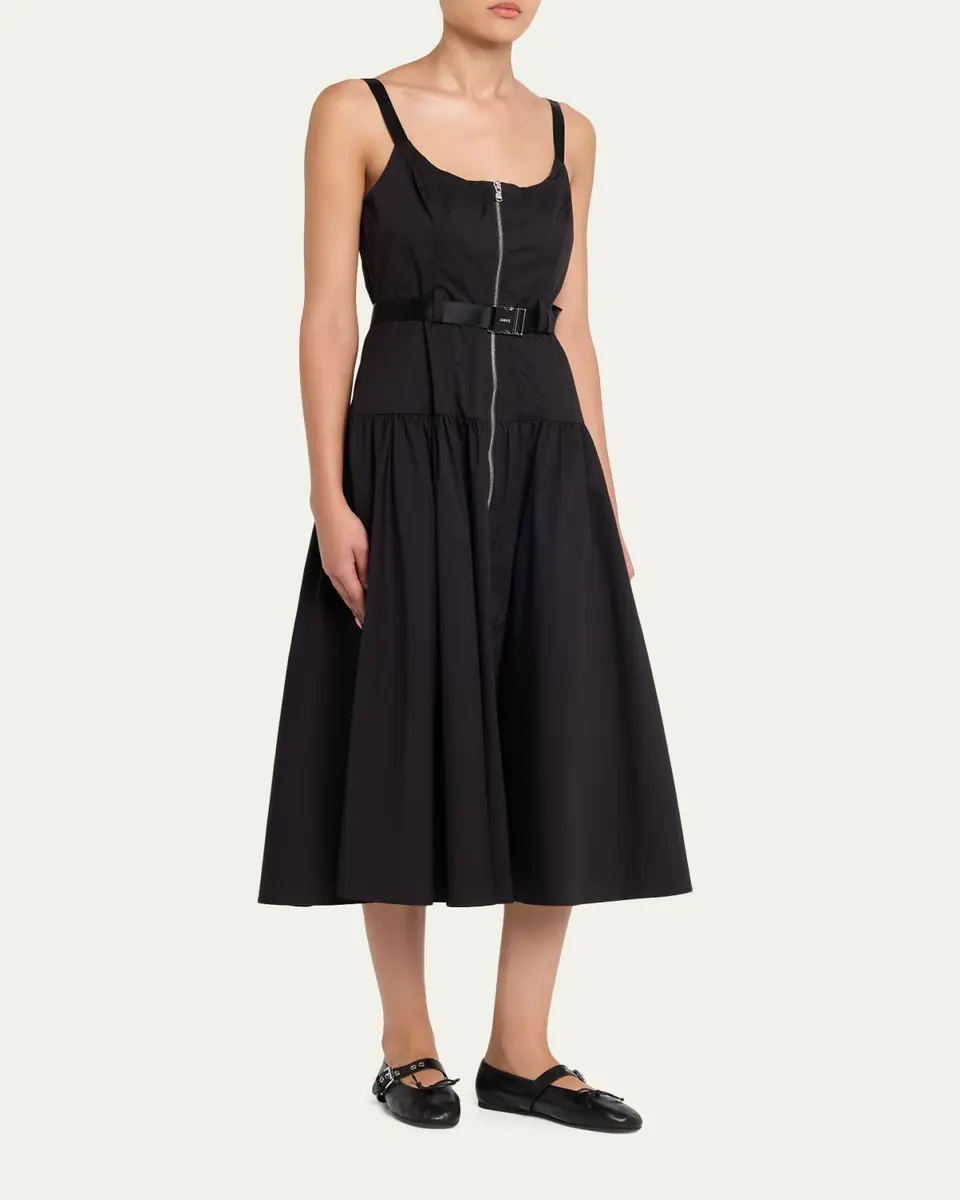 L'Agence Rima Belted Midi Dress | Thumbnail 4 L'Agence Rima Belted Midi Dress | Thumbnail 4