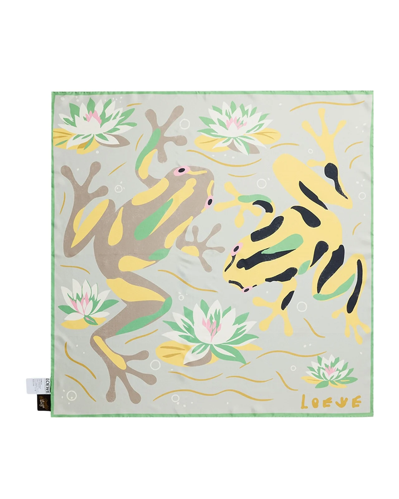 Loewe x Paula's Ibiza Frog-Print Silk Scarf | Thumbnail 1 Loewe x Paula's Ibiza Frog-Print Silk Scarf | Thumbnail 1