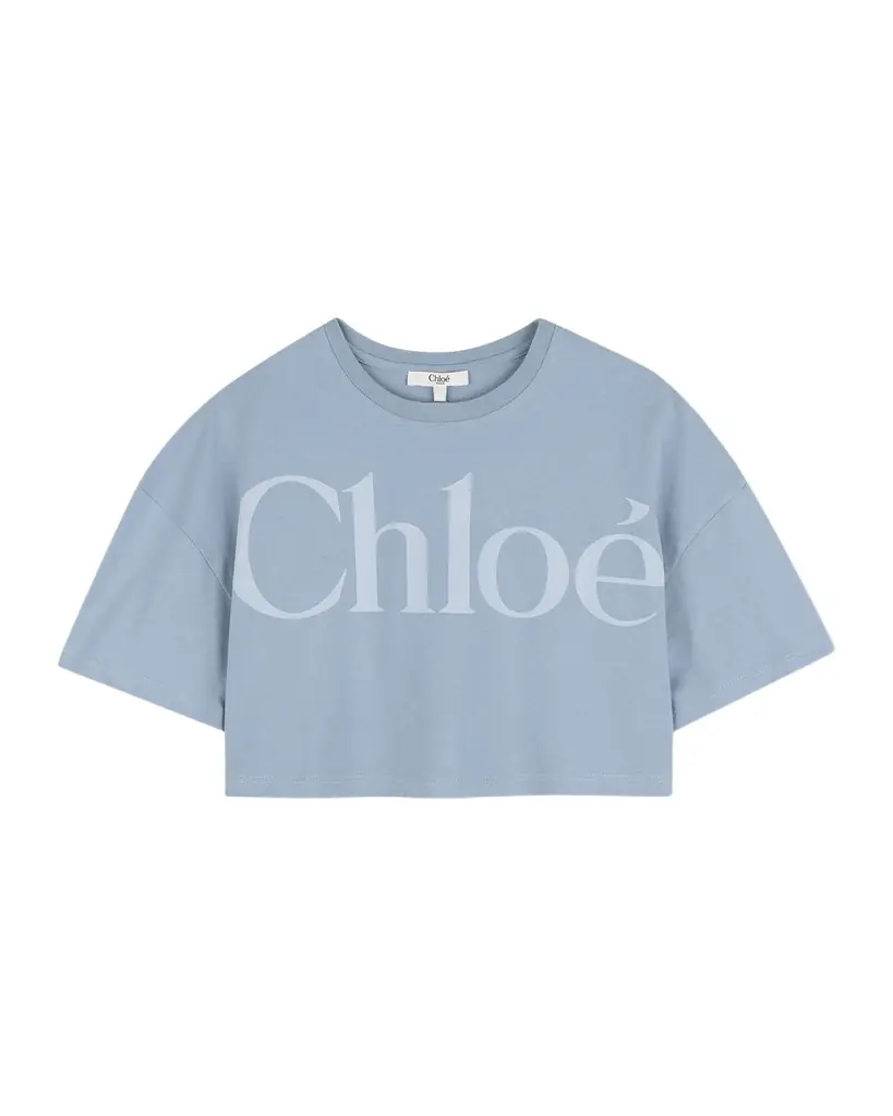 Girl's Logo Short-Sleeve Crop T-Shirt, Size 4-14
