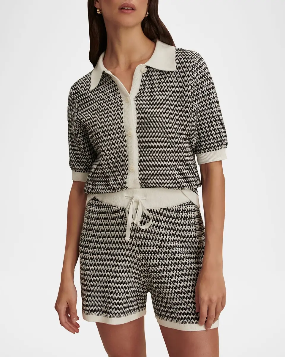 Varley Villiers Zigzag Cotton Shorts | Thumbnail 4 Varley Villiers Zigzag Cotton Shorts | Thumbnail 4
