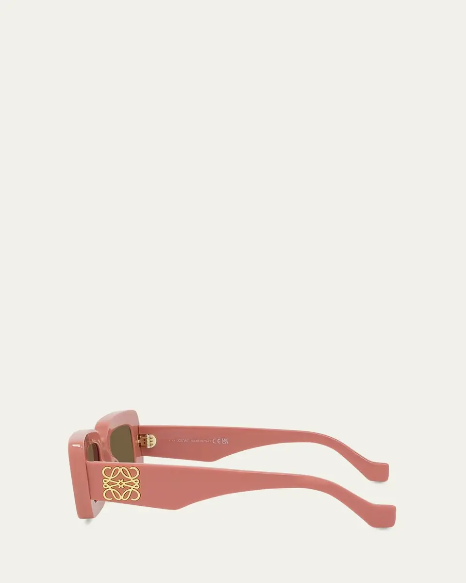 Loewe Anagram Beveled Acetate Rectangle Sunglasses | Thumbnail 3