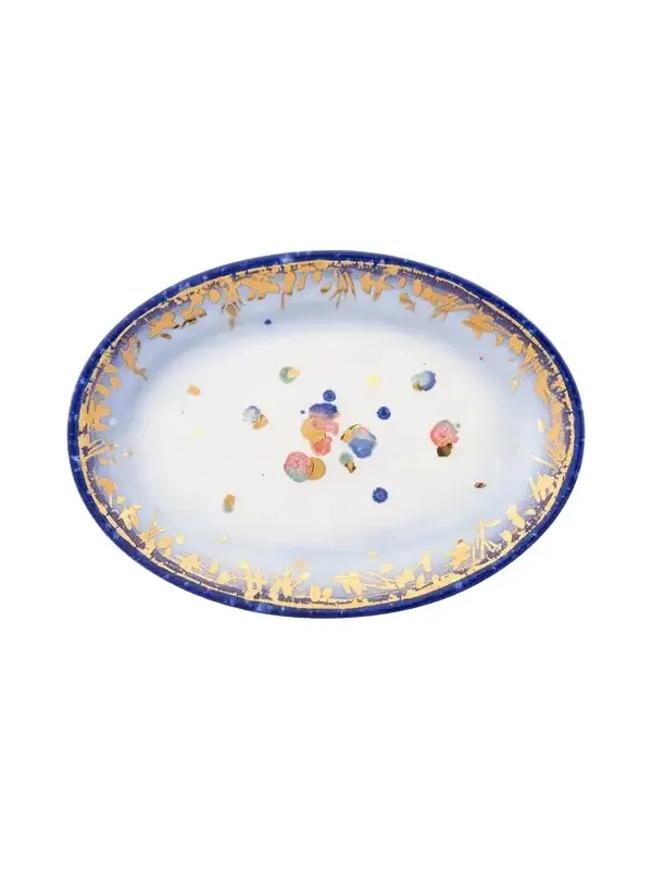 CORALLA MAIURI Villa Borghese Apollo Bianco Oval Rim Platter