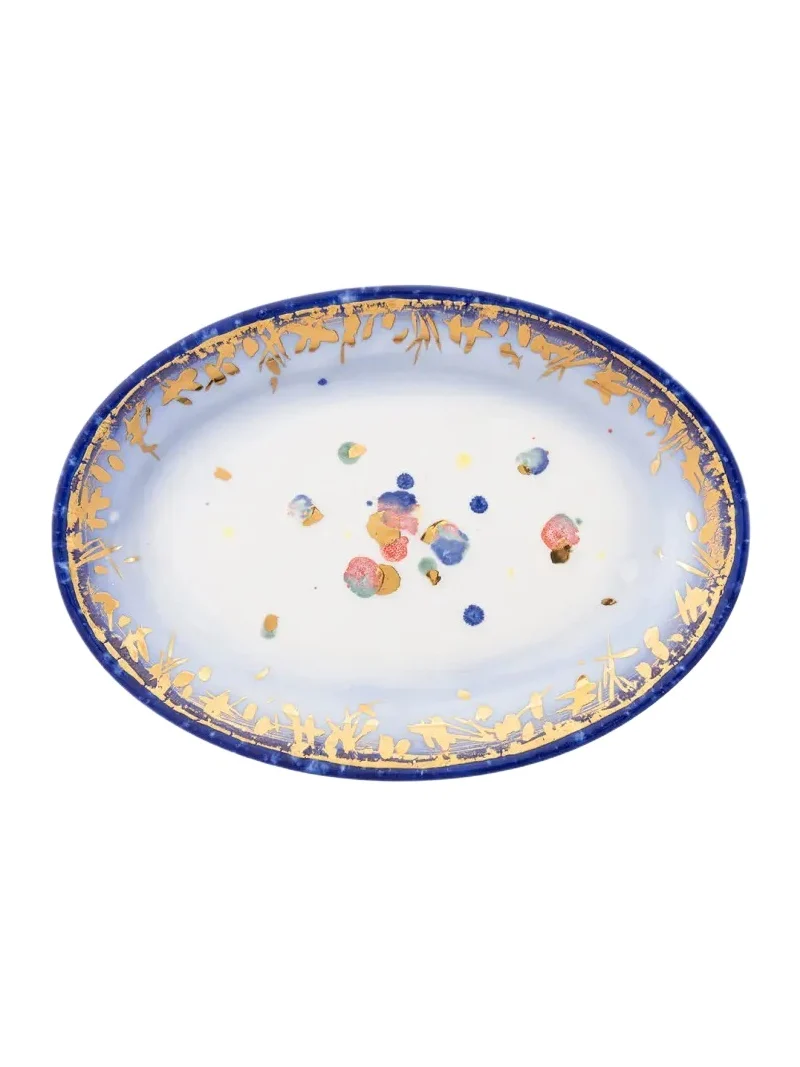 CORALLA MAIURI Villa Borghese Apollo Bianco Oval Rim Platter