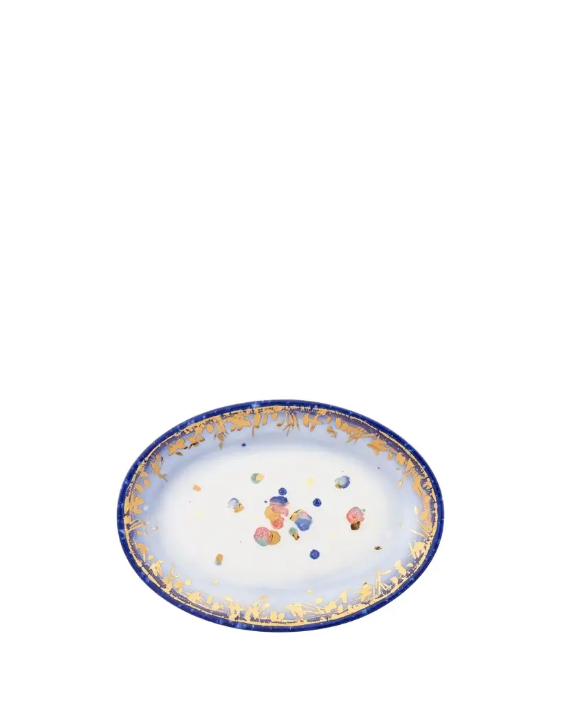 CORALLA MAIURI Villa Borghese Apollo Bianco Oval Rim Platter
