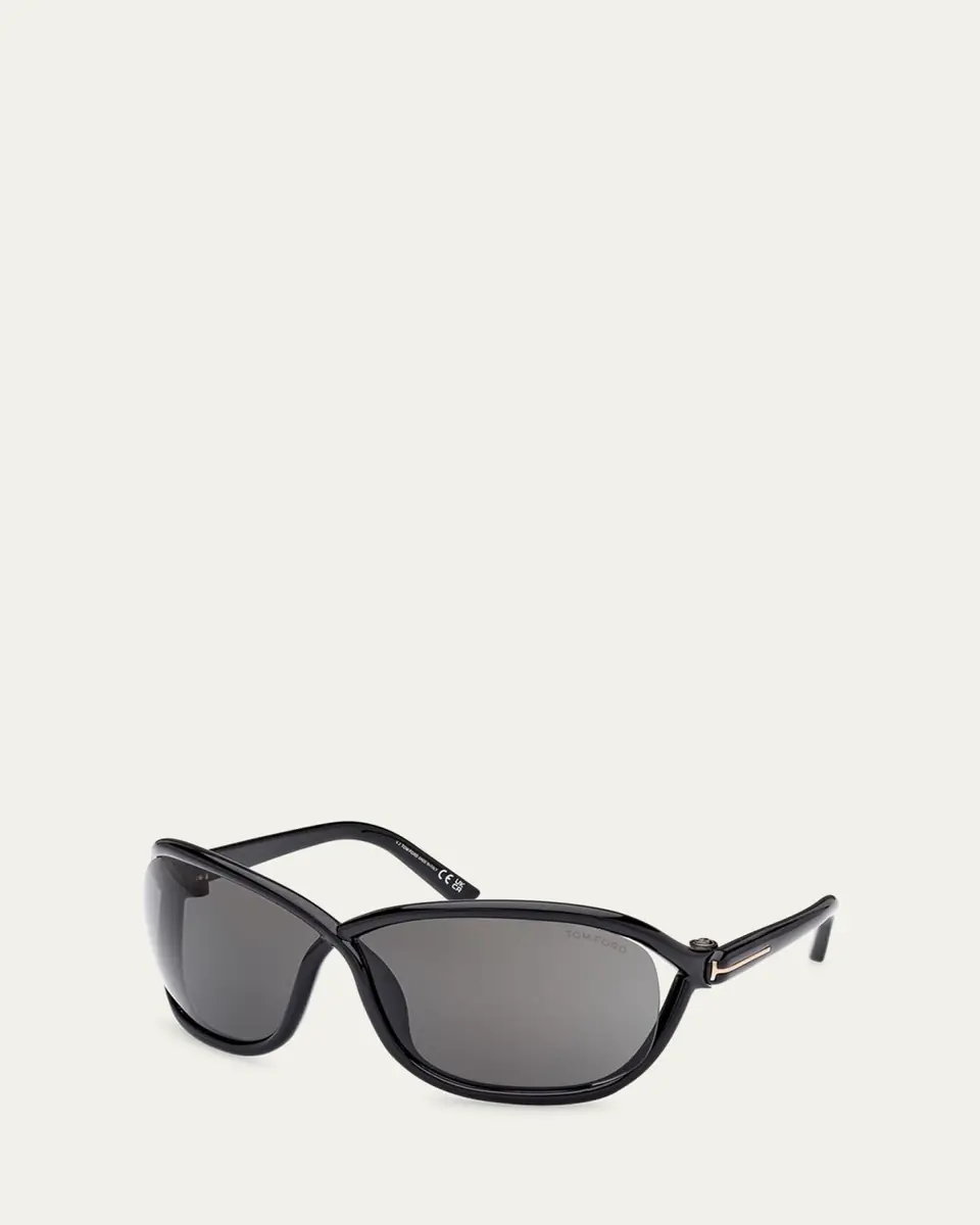 TOM FORD Cut-Out Acetate Round Sunglasses | Thumbnail 2