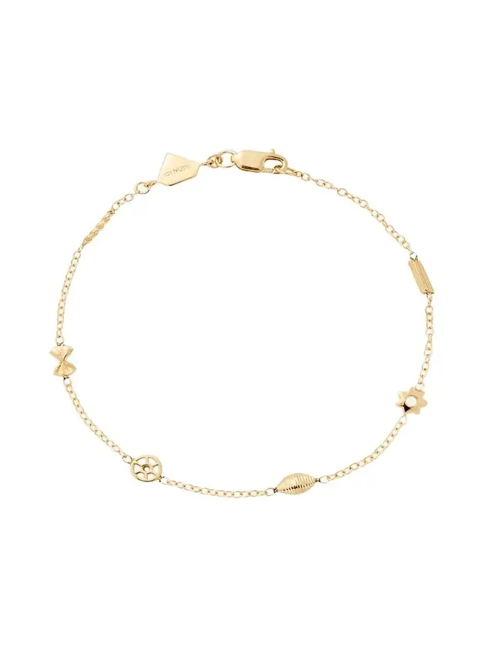 14K Yellow Gold Mini Pasta By the Yard Bracelet