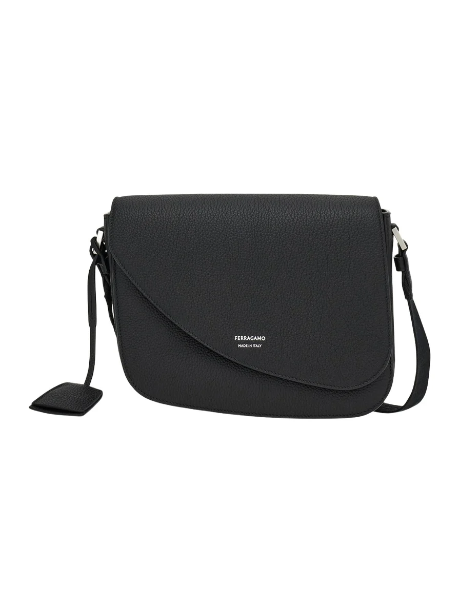 Ferragamo Men's Fiamma Leather Shoulder Bag