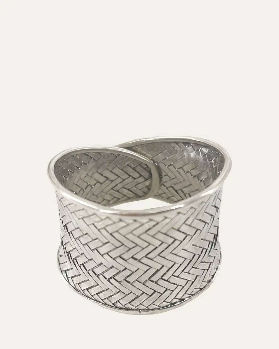 Nomi K Silvertone Cuff Napkin Rings, Set of 4 | Thumbnail 2