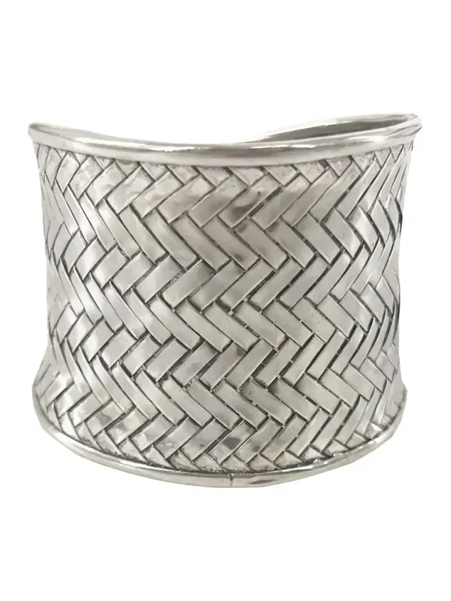 Nomi K Silvertone Cuff Napkin Rings, Set of 4