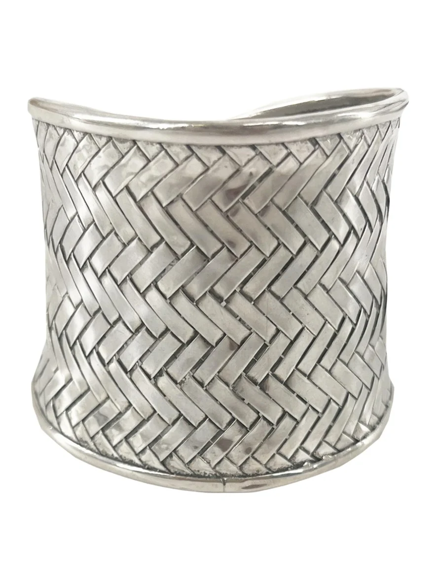 Nomi K Silvertone Cuff Napkin Rings, Set of 4