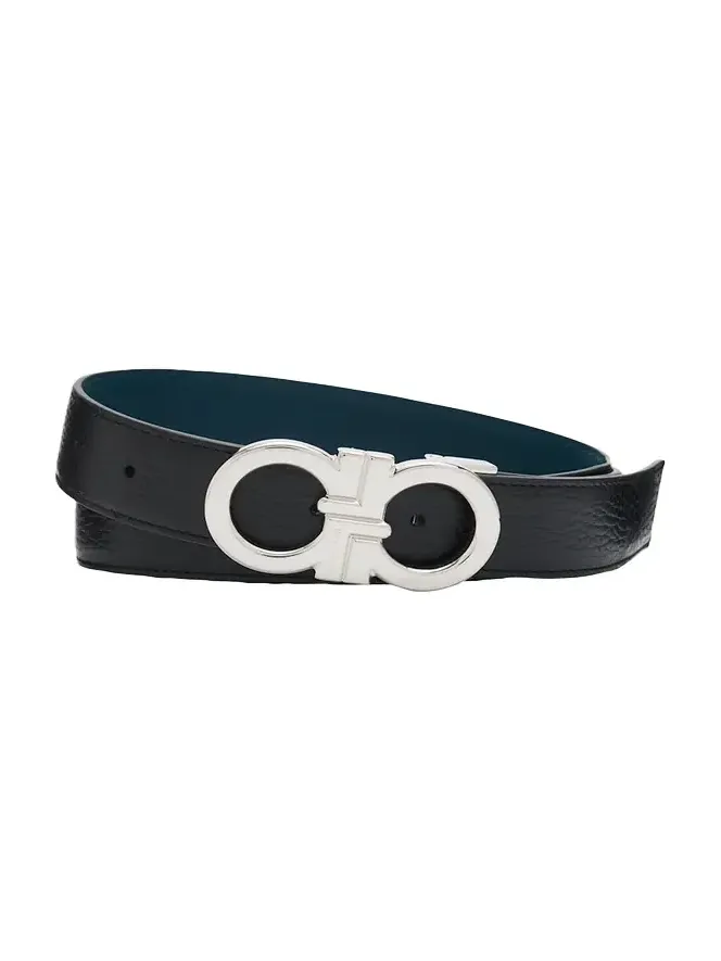Men's Reversible Leather Gancini-Buckle Belt Men's Reversible Leather Gancini-Buckle Belt