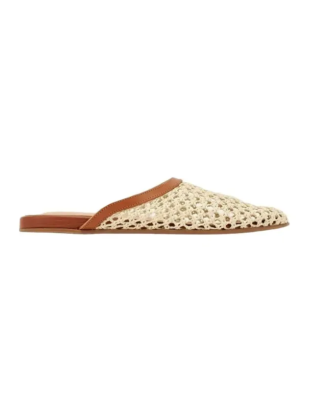 The Raffia and Leather Slippers The Raffia and Leather Slippers