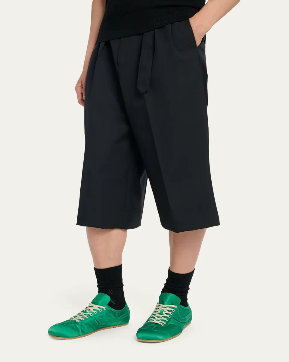 Dries Van Noten Men's Satin Low-Top Sneakers | Thumbnail 2 Dries Van Noten Men's Satin Low-Top Sneakers | Thumbnail 2