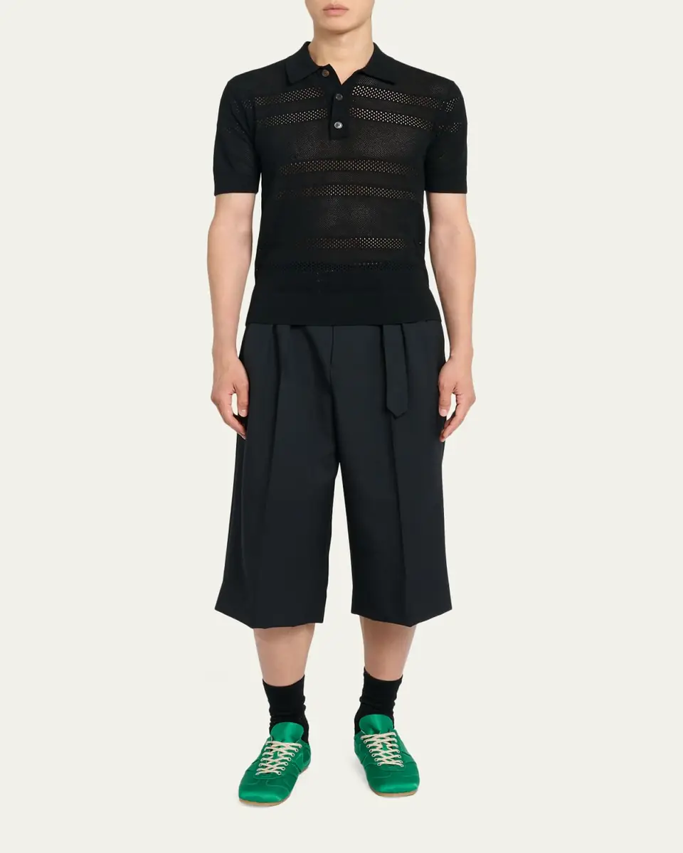 Dries Van Noten Men's Satin Low-Top Sneakers | Thumbnail 3 Dries Van Noten Men's Satin Low-Top Sneakers | Thumbnail 3
