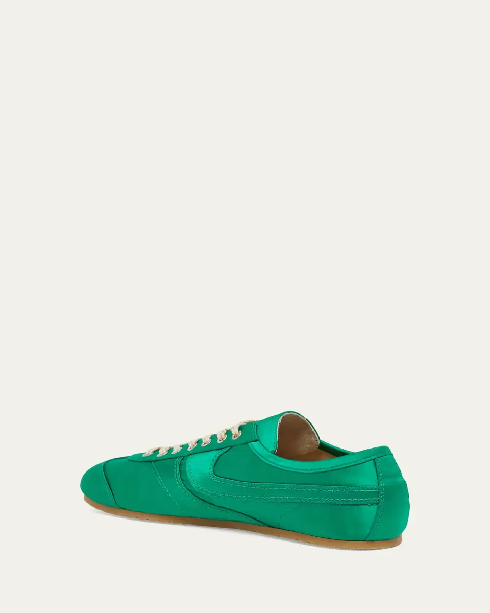 Dries Van Noten Men's Satin Low-Top Sneakers | Thumbnail 4 Dries Van Noten Men's Satin Low-Top Sneakers | Thumbnail 4
