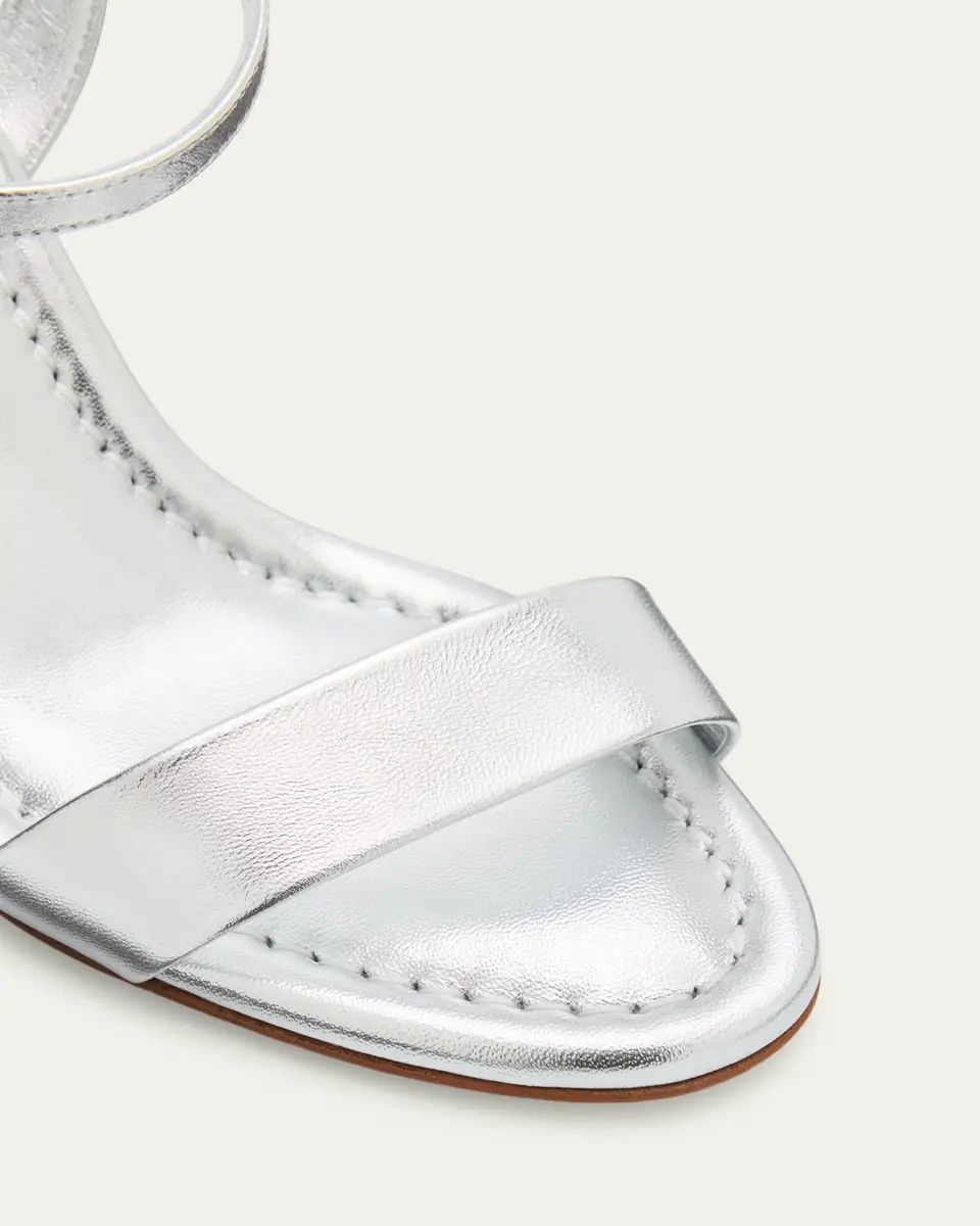 Christian Louboutin 85mm Jane Metallic Leather Ankle-Strap Sandals | Thumbnail 3 Christian Louboutin 85mm Jane Metallic Leather Ankle-Strap Sandals | Thumbnail 3