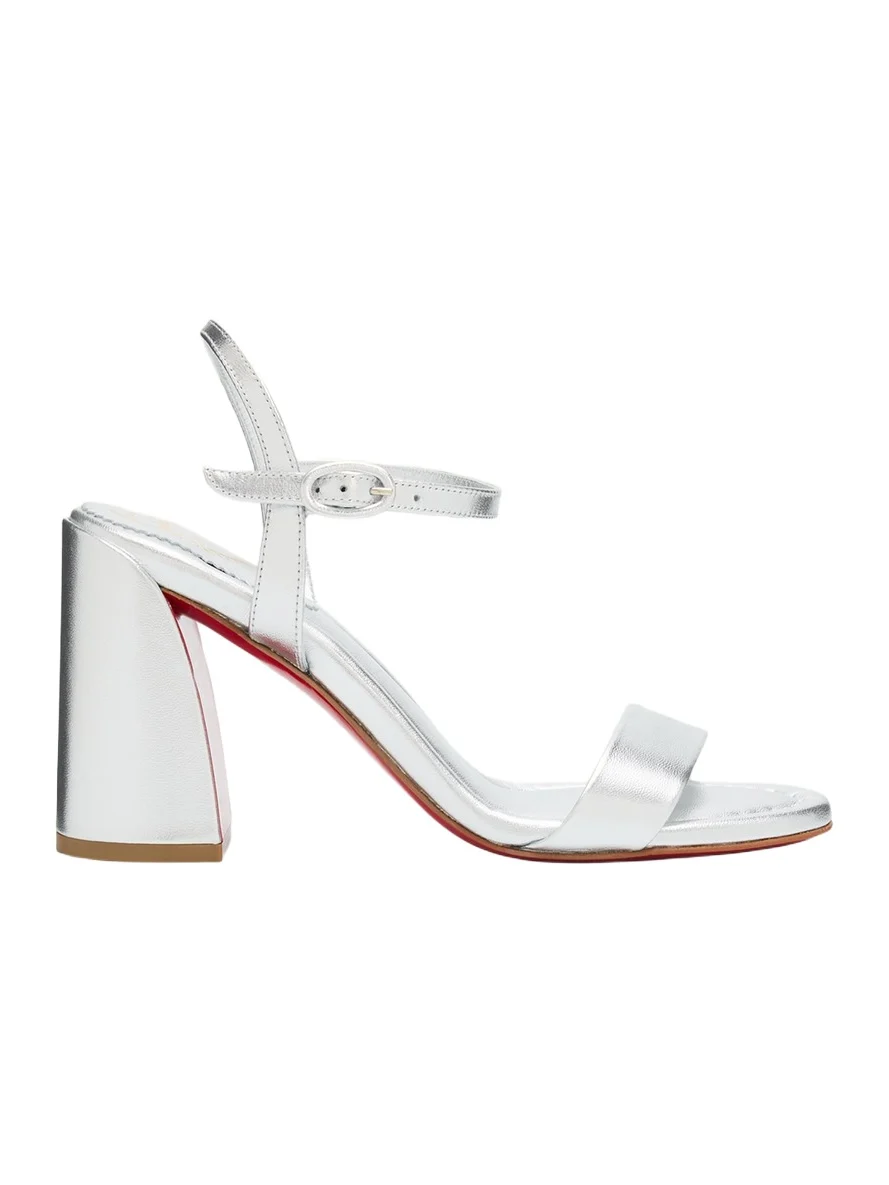 85mm Jane Metallic Leather Ankle-Strap Sandals
