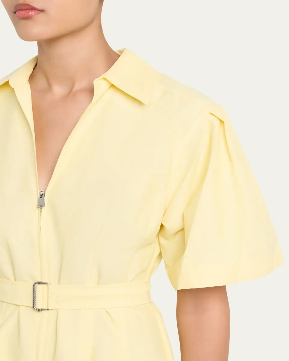 Simkhai Meridith Belted Short-Sleeve Midi Dress | Thumbnail 5 Simkhai Meridith Belted Short-Sleeve Midi Dress | Thumbnail 5