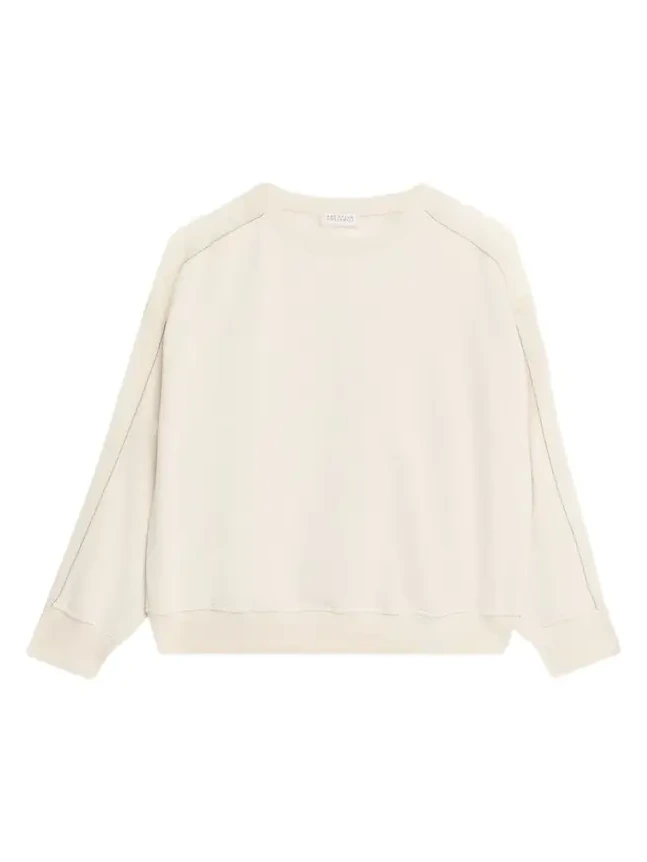 Sheer-Sleeve Sweatshirt