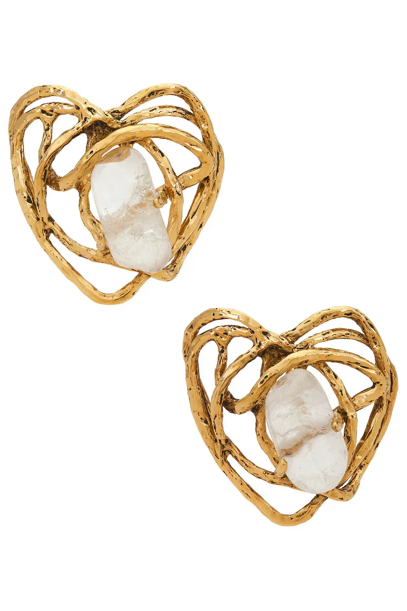 Saint Laurent Heart & Rope Earrings