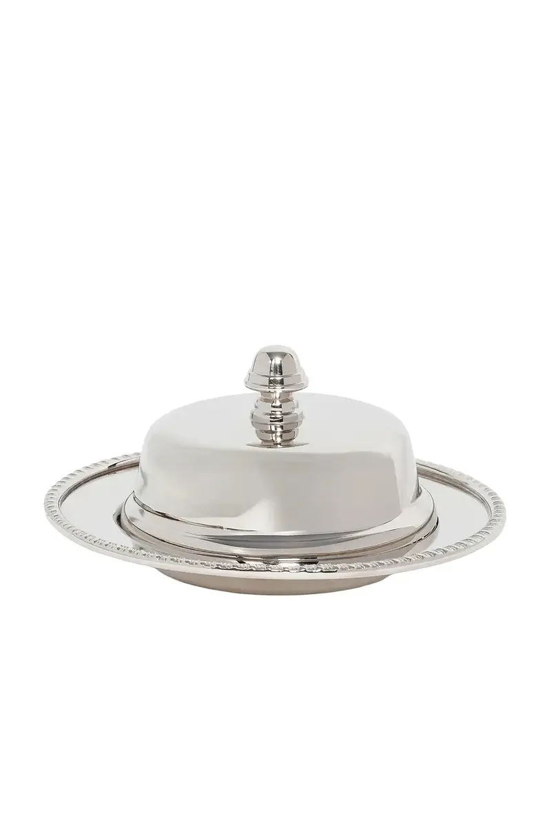 The Favorites Parisian Butter Dish With Cover And Glass Nickel | Thumbnail 3 The Favorites Parisian Butter Dish With Cover And Glass Nickel | Thumbnail 3