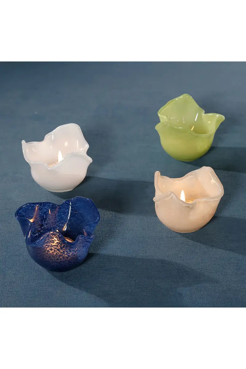 The Favorites Wavy Bowl Glass Tealight Holder Set of 6 | Thumbnail 5