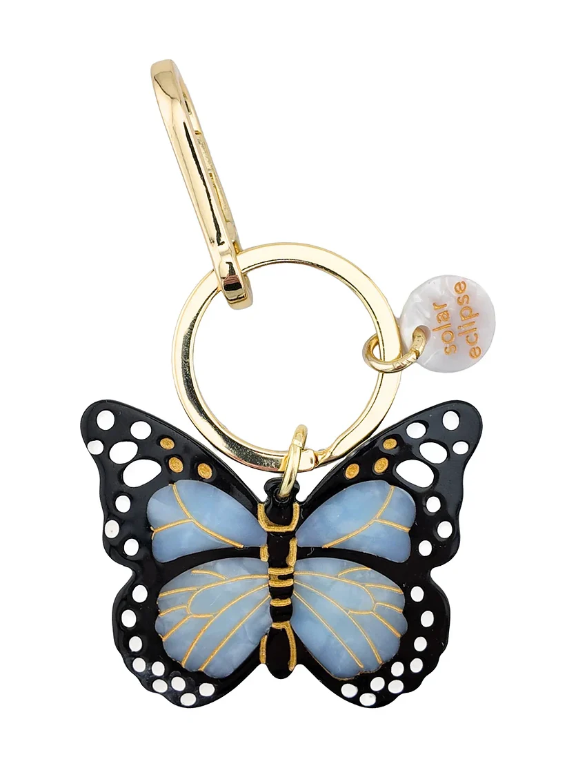 Hand-painted Monarch Bag Charm & Keychain