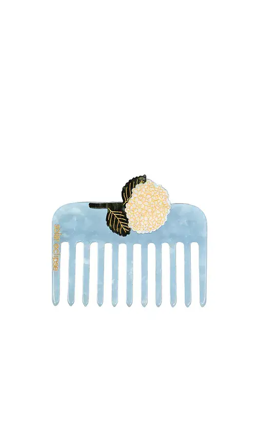 Solar Eclipse Hand-painted Hydrangea Pocket Comb