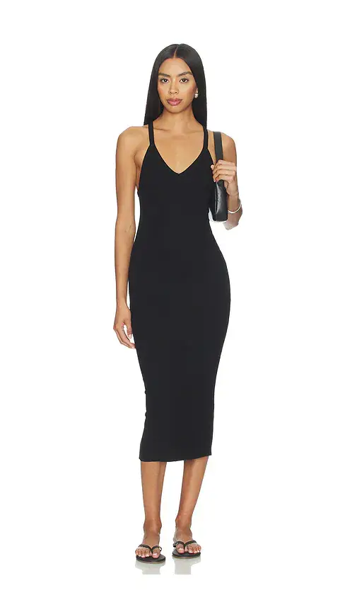 ÉTERNE V-neck Racerback Midi Dress