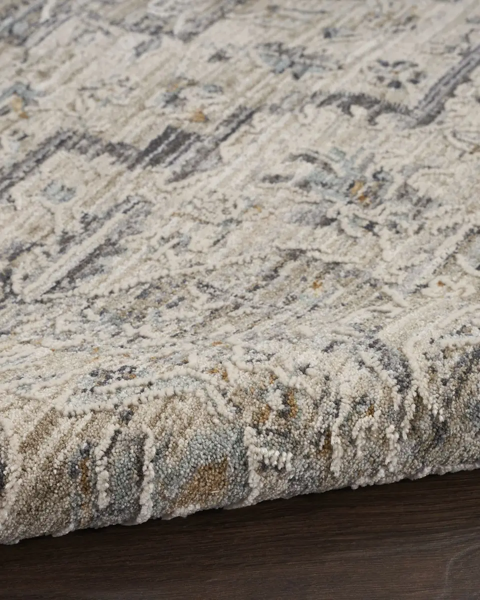 Nourison Lynx Ivory/Taupe Power-Loomed Rug | Thumbnail 2 Nourison Lynx Ivory/Taupe Power-Loomed Rug | Thumbnail 2