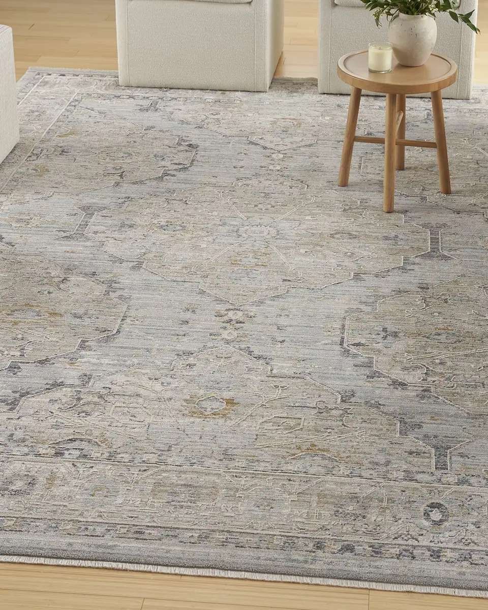 Nourison Lynx Light Blue Power-Loomed Rug | Thumbnail 7 Nourison Lynx Light Blue Power-Loomed Rug | Thumbnail 7