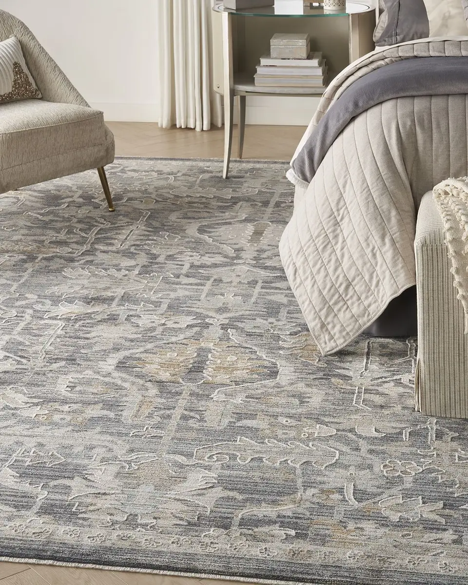 Nourison Lynx Navy Power-Loomed Rug | Thumbnail 6