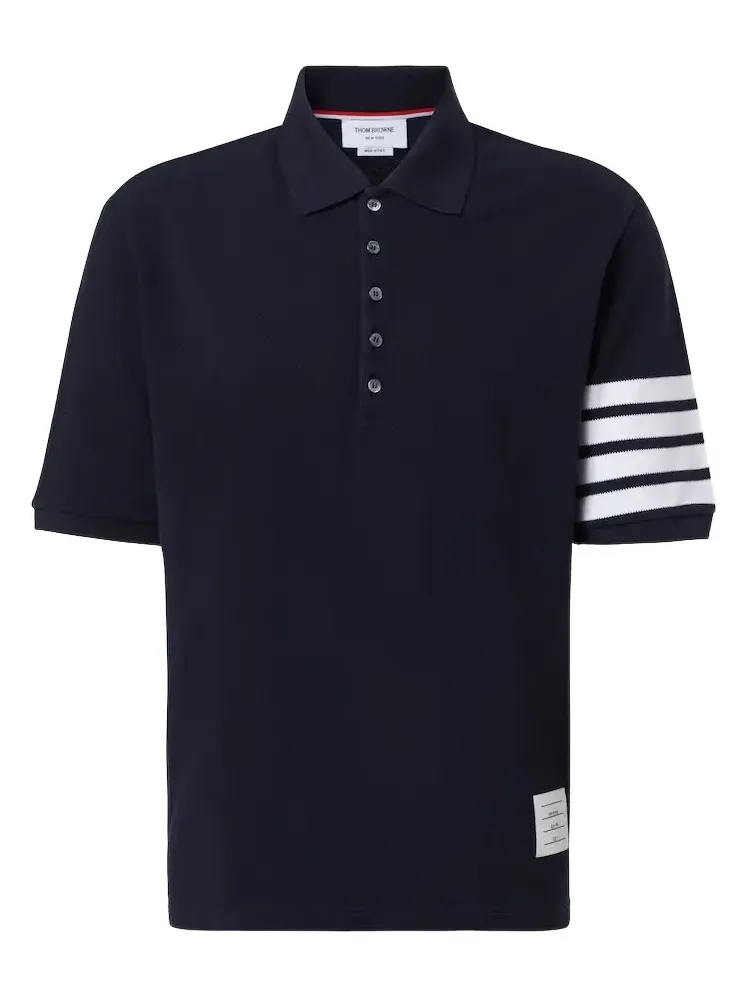 4-Bar cotton polo shirt